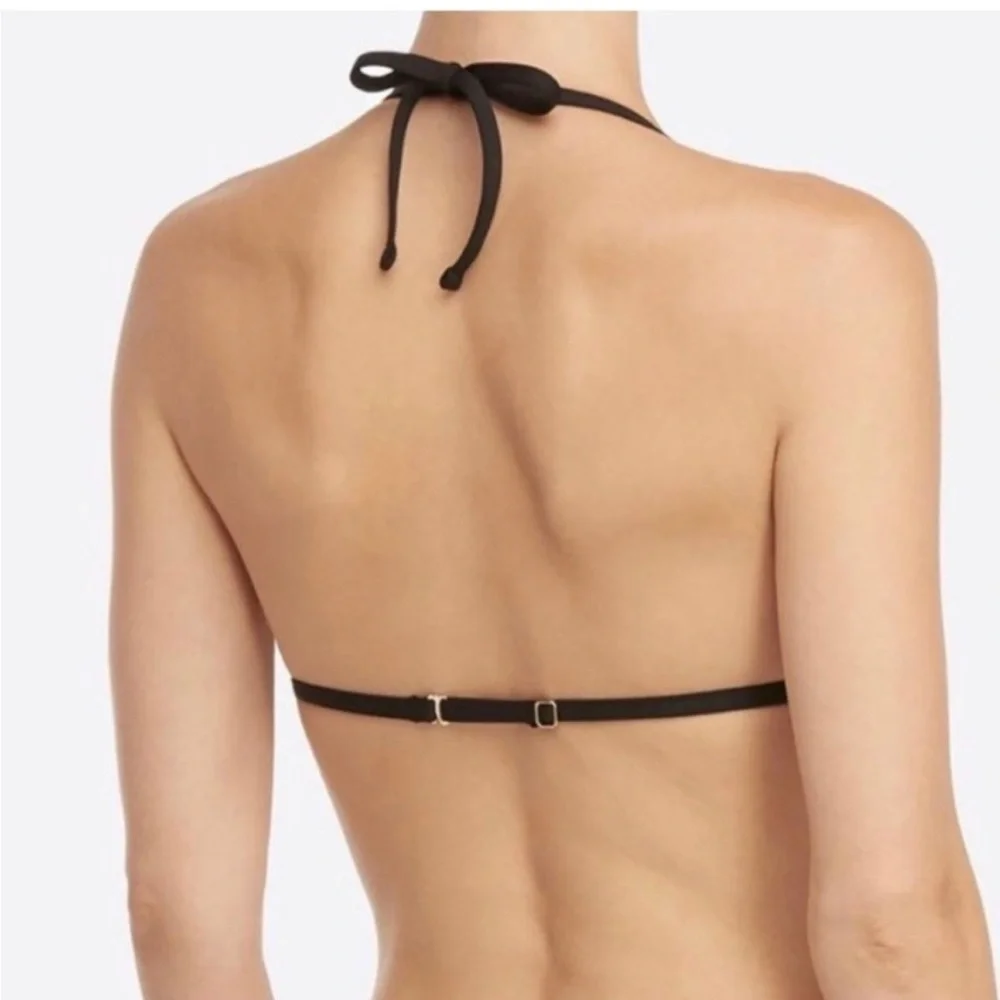 Spanx Triangle Black Bikini Top Size Small New Beach Vacation Classic Summer